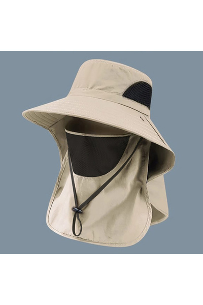 Choice3 Khaki Summer Sun Hats UV Protection Outdoor Hunting Fishing Cap For M...