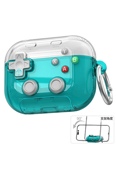Choice11 for Airpodspro pro2 green Hard Shell Game Console Design for AirPods...