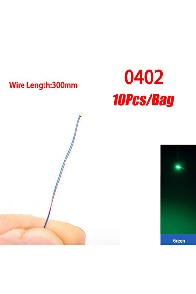 Choice17 0402 green 10Pcs/Lot Model 0402 0603 SMD LED Wired Chip Micro Led Pr...
