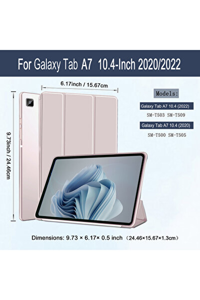 Choice1 Pink Case for Tab A7 10.4'' 2022/2020 PU Leather Magnetic Cover for T...