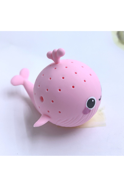 Choice1 Pink Baby Bath Toys Sponge Water Absorbing Whale Squeezing Stress Rel...