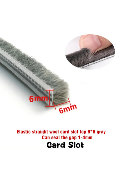 Choice5 10M Gray-6X6 10M Slide-in Door Window Weather Stripping Soundproof Br...