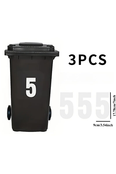 Choice 9x17.78CM-3pcs LJSZ--Number5 3PCS/Sheet 0 To 9 Number Bin Stickers Wat...