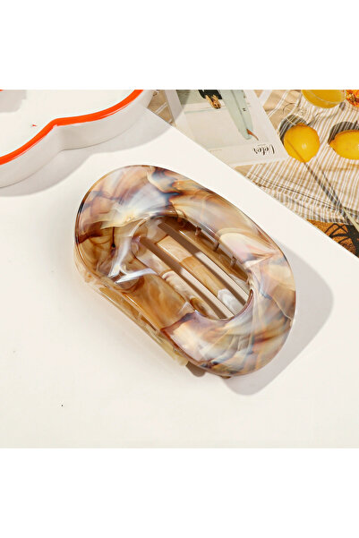 Choice1 7 Brown Marble Stripes Duckbill Hair Claw Clips Crab Barrettes Large ...