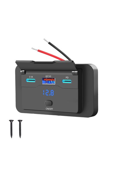 Choice4 3.1A-PD-QC Dual PD Dual QC 3.0 USB Car Charger 12V RV USB Outlet Pane...