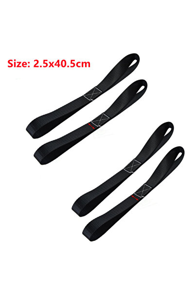 choice2 black 4pcs 15.9inch/40.5cm Soft Loop Tie Down Straps For Securing Car...