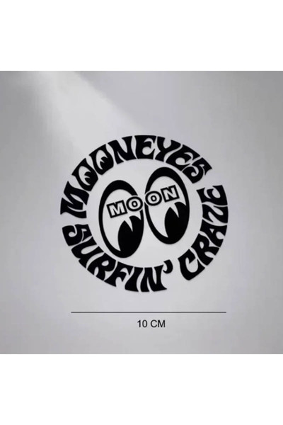 Choice5 Black 10CM MOON Circular Laptop Decorative Stickers Motorcycle Car Mo...
