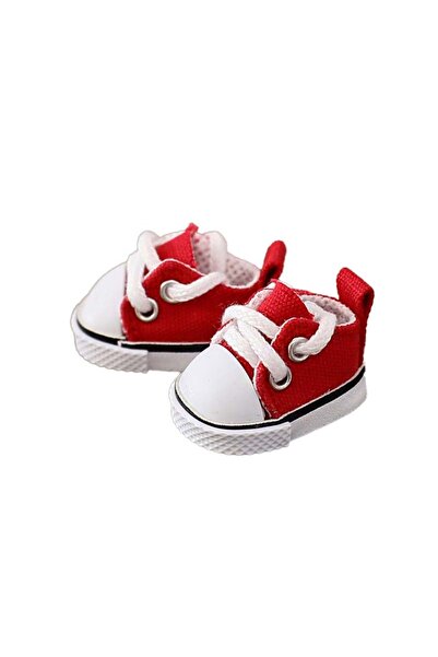 Choice no doll canvas shoes-red Labubu Doll Accessories 3.8cm Shoes Canvas Sh...