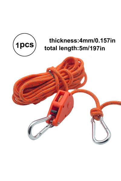 Choice orange 5m 1pc 1pc 5m Reflective Camping Tent Wind Rope Tie Down Tighte...
