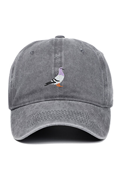 choice2 GRAY Baseball cap suitable for all seasons, pigeon embroidery pattern...