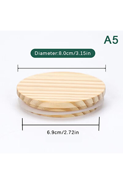 Choice3 A5 Wooden Lids Silica Gel Circle Seal Up Cover Pine Wood Cover Flower...