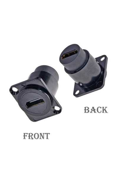 Choice HDMI 2.0 Black 1PCS Metal D-Type Panel Mount Connector Module with USB...