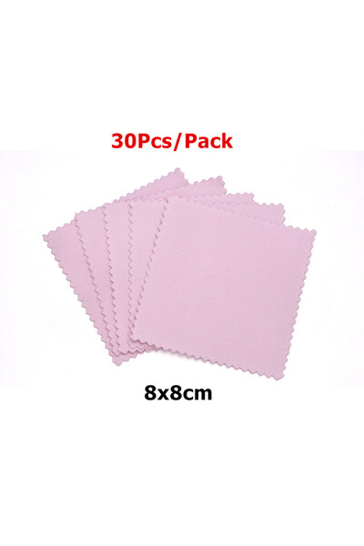 Choice9 8x8cm 30Pcs Pink 60mm 80mm 100mm Jewelry Polishing Cloth Double-Sided...