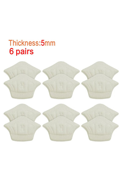 Choice10 beige 5mm 6pair 1/6pair Sports Shoes Insole Patch Heel Pad Adjustabl...