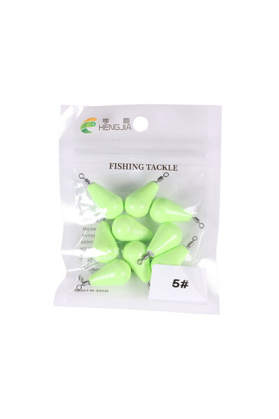 Choice 5-18.8G-9PCS 12G-150G Luminous Night Glow Lure Lead Sinker olive drop ...