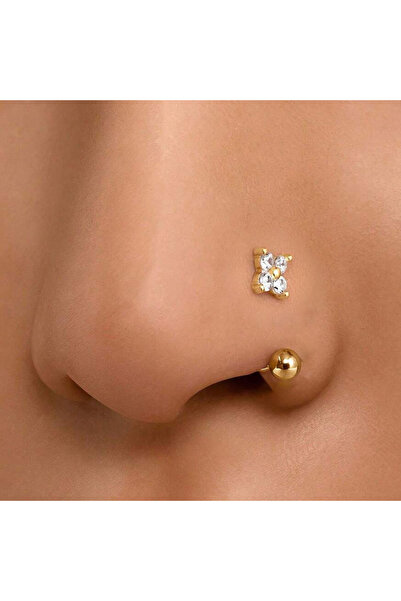 Choice56 Face Nose Rings & Studs 1Pc-Gold 3 1Pc Simple Flower-Shaped Nose Rin...