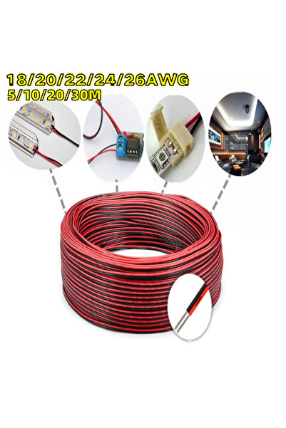 Choice 10m 18 AWG 2pin Red Black Electrical Wire 18 20 22 24 26 LED Strip Cab...