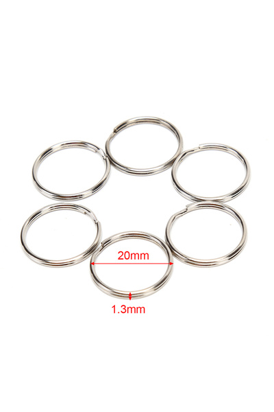Choice1 1.3x20MM 100pcs/lot Key Rings DIY Metal Key Holder Split Rings Hoop M...