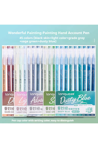 Choice21 45 Colors Set LANGUO 45/9 Colors Morandi Colorful Gel Pen Student Wr...