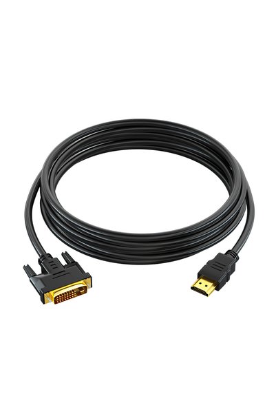 Choice كابل DVI أسود بطول 1.5 متر، متوافق مع HDMI إلى DVI ذكر، محول 24+1، يدع...