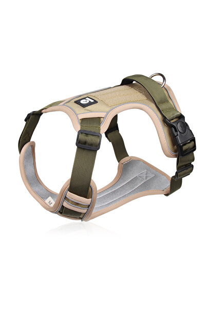 Choice10 M Khaki Dog Harness Reflective Midium Large Dogs Tactical Vest Big 1...