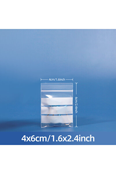 Choice15 4x6cm Writable Self-Sealing Bags 100pcs, Transparent Storage Bags fo...