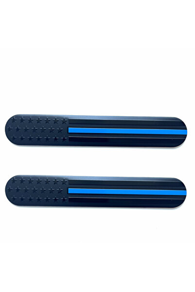 choice2 black blue 2pc 2pcs Aluminum alloy American flag metal car logo suita...