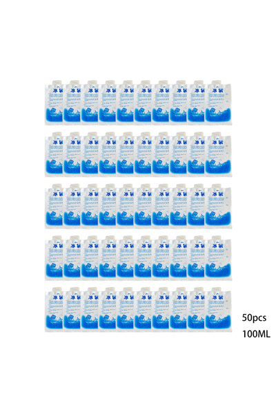 Choice3 100ml-50pcs Ice Pack Reusable Gel Cold Bag Food Ice Packs Painful Col...