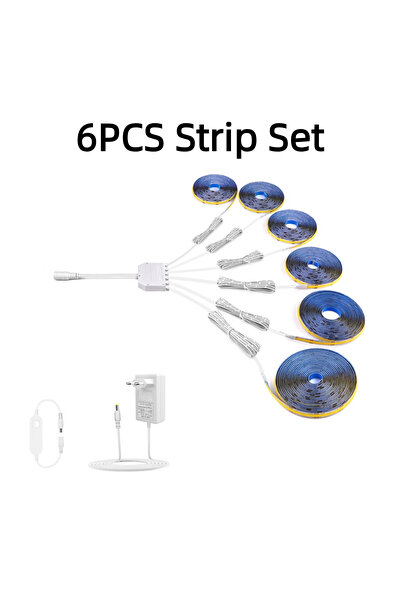 Choice 3M Per LED EU Plug Warm White 6PC Strip Set TUYA Smart COB LED Group L...