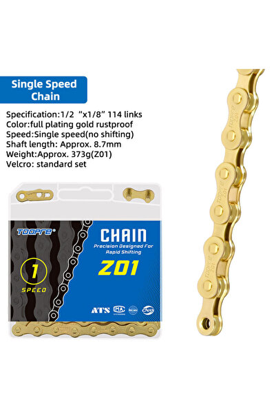 Choice 1S TOOPRE MTB Bicycle Chain 1/ 6/7/8 /9 /10 /11 /12 Speed Gold Mountai...