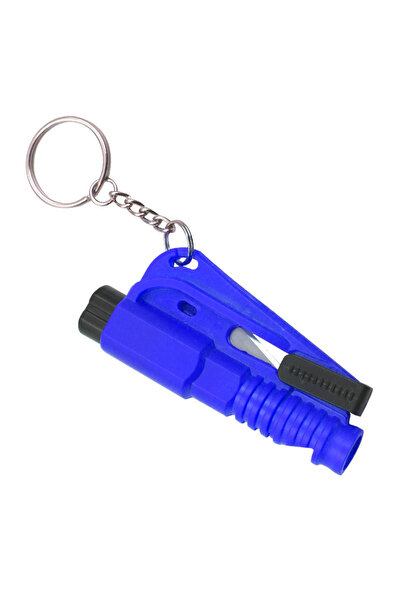 Choice1 Blue 1pc Mini Safety Hammer Keychain Escape Car Life-saving Escape Ha...