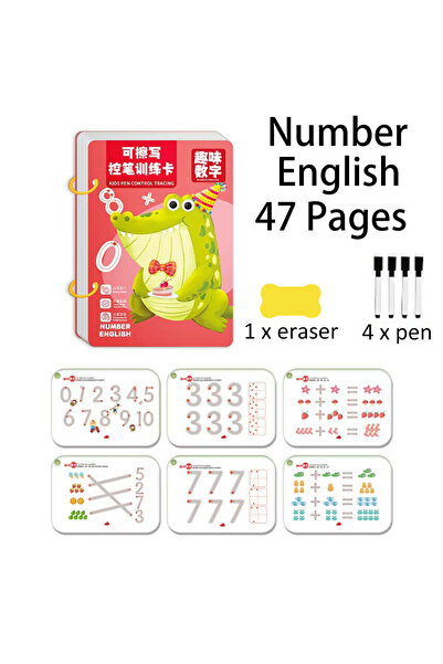 choice2 Number English Magical Tracing Workbook Reusable Calligraphy Copybook...