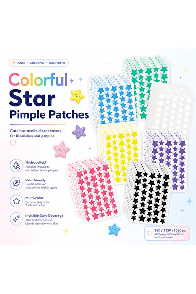 choice2 1680pcs 280/1120/1680pcs Seven-Color Star Pimple Patches – Invisible ...