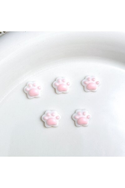 Choice Pink 30PCS 30PCS Double Colors Kawaii Puppy Claws Resin Nail Charms Lu...