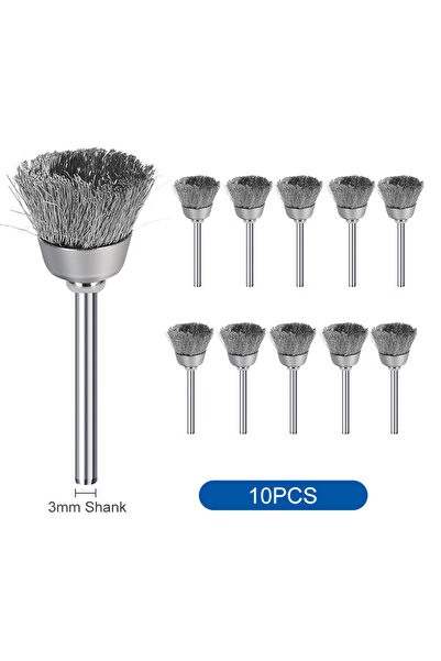 Choice1 10pcs XCAN 10/20pcs Steel Wire Wheel Brush Set 3mm Shank Wire Brushes...