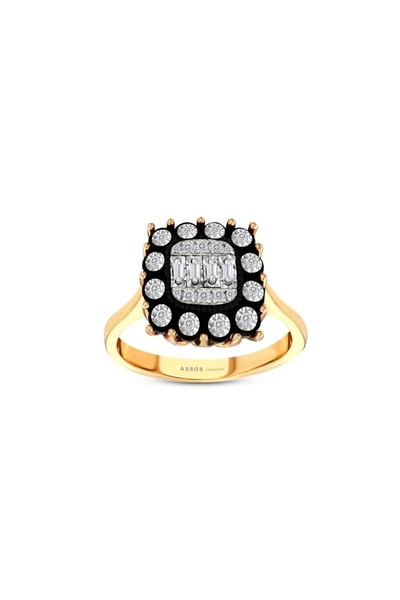Assos Pırlanta 0.17 Karat Elmas Baget Taşlı Yüzük