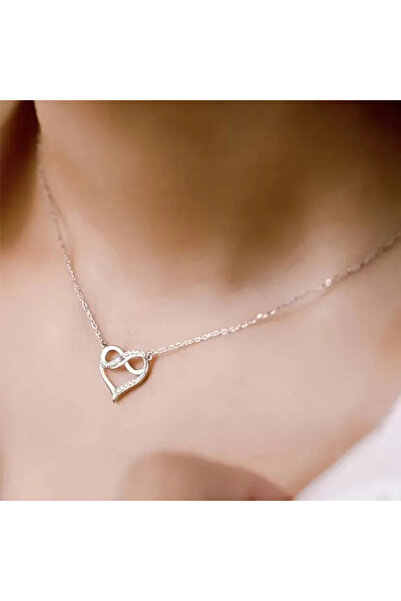 Choice1 XL1504 Huitan Infinity Sign Heart Pendant Necklace Charming Graceful ...