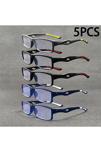 Choice5 +350 5PCSLHJ030 5/3PCS Sport Style Non- Reading Glasses Anti-Blue Lig...