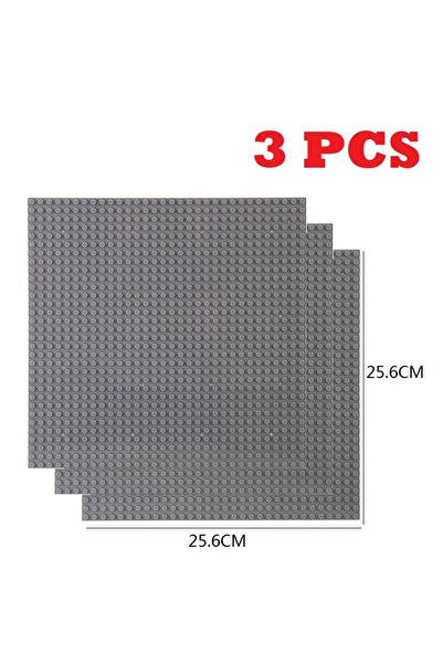 Choice19 32X32 Dark Grey 3PCS Classic Base Plates Blocks 32x32 32x16 Dots Bui...