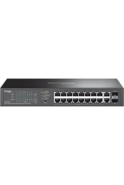 TP-LINK Switch Omada ES220GP, 20 porturi (18x RJ-45, 2x SFP), 16 porturi PoE+...