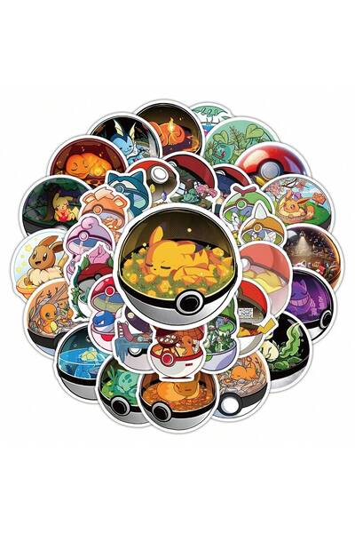 Choice 50pcs 50PCS Anime Pokémon Poke Ball Stickers Cool Graffiti Decals DIY ...