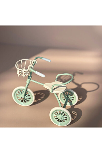 Choice light green Miniature Iron Tricycle — Realistic Outdoor Bicycle, BJD/O...