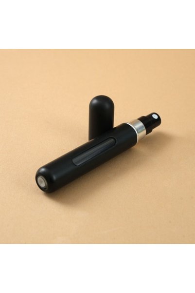 choice2 زجاجة عطر معدنية سوداء قابلة لإعادة التعبئة سعة 10 مل، بحجم مناسب للس...