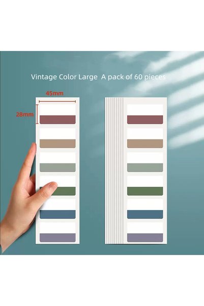 Choice Vintage Color L Writable and Removable Index TabsLabel StickersLoose-l...