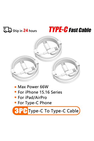 Choice 1m TypeC-66W-Cable-3PC 66W Type C PD 30W USB Cable For iPhone 16 15 14...