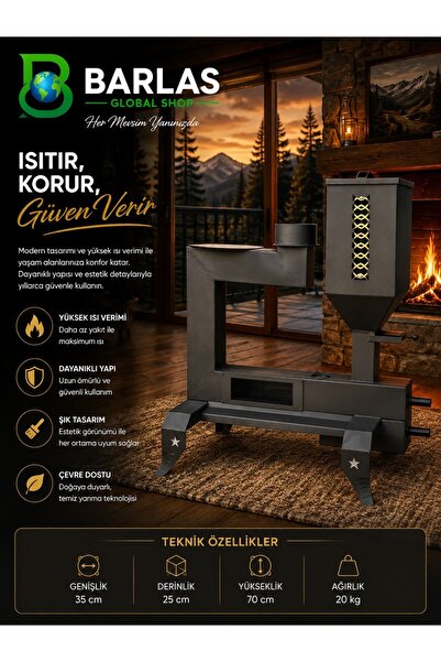 Genel Markalar Mini Z Tipi Pelet Soba