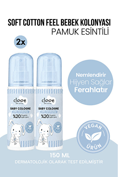 clooe Vegan Organik Aloe Vera Özlü Yatıştırıcı Nemlendirici Pamuksu Bebek Kol...