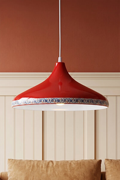 Marrien Nova Tile Modern Tekli Turuncu Metal Sarkıt (35 cm) Salon, Mutfak & C...