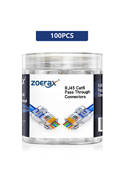 Choice1 100 قطعة شفافة من زويراكس، 200/100/50 قطعة، موصلات RJ45 معيارية من نو...