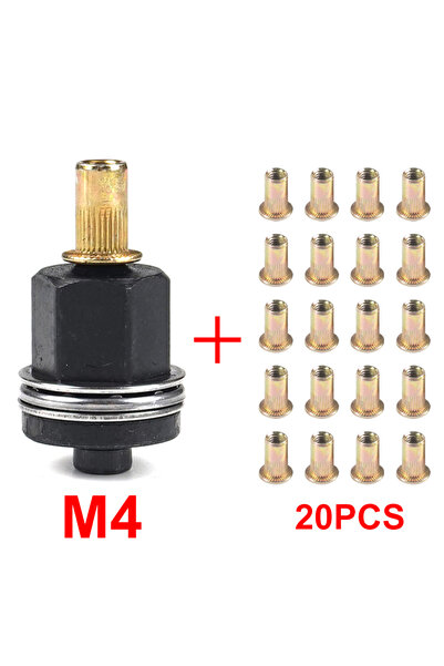 choice2 M4 with 21pcs 21pcs+1pc Hand Rivet Nut Manual Riveter Nut Tool Access...